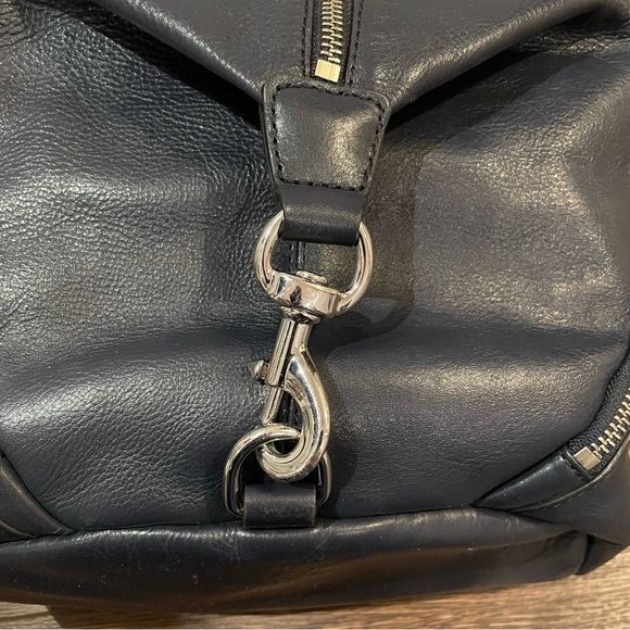 Rebecca Minkoff Julian Leather Backpack in Navy Medium - Picture 8 of 16